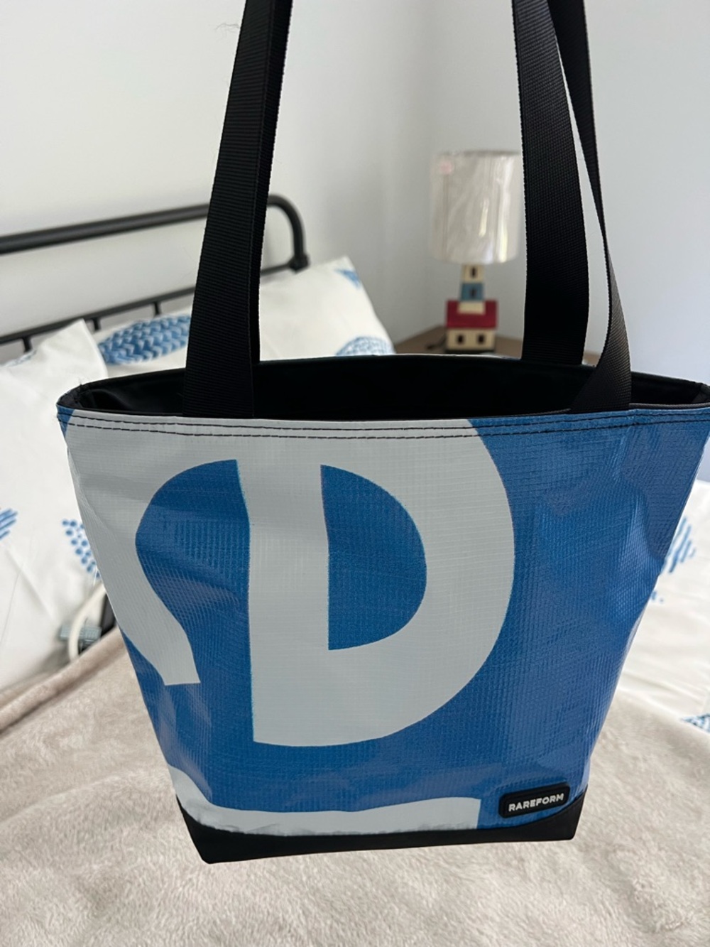 RAREFORM Blue Mini Blake Zippered Tote with Black Straps - Picture 12 of 13